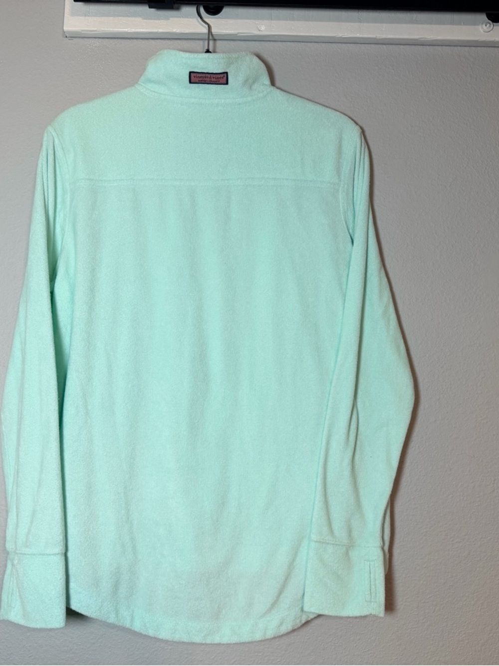 Vineyard Vines Women's Dreamcloth 1/4 Zip Shep Shirt Medium Mint Green - Picture 6 of 10